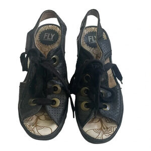 Fly London YLFA Lace Up Wedge Size 6.5